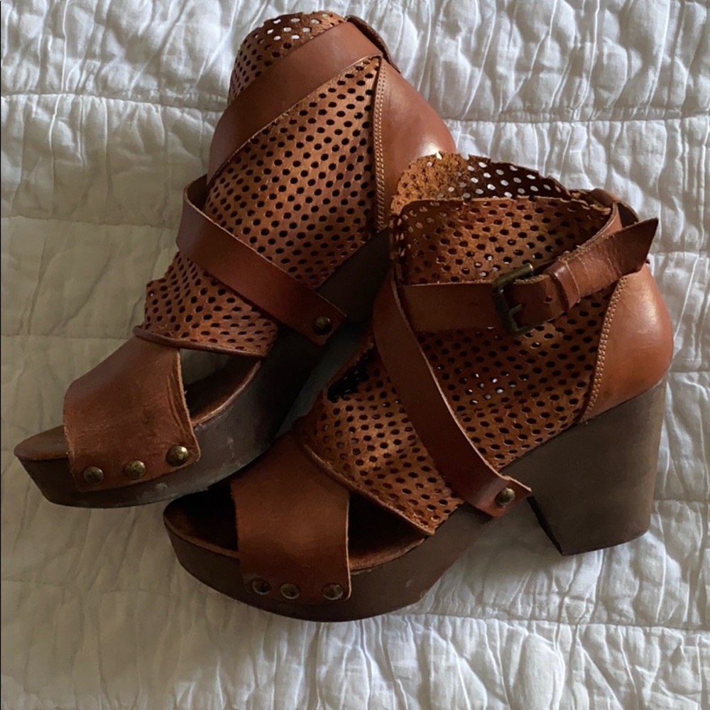 Free People Heeled Clogs